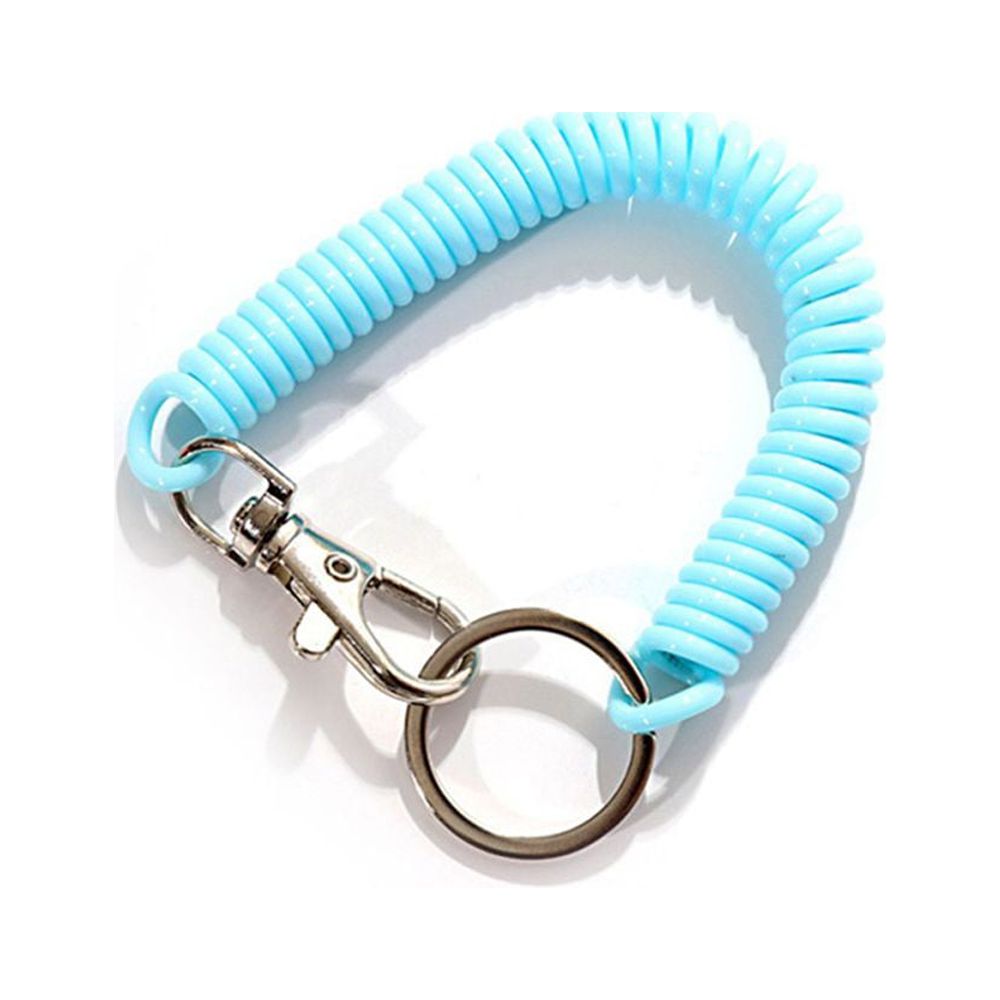 Colorful Stretch Keychain Stretchable Plastic Coil Wrist Rope Key