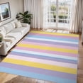 thumbnail image 1 of Colorful Stripe Area Rug Multicolor Line Carpet Washable Non Slip Soft Living Room Bedroom Entrance Mat 2x3ft, 1 of 8