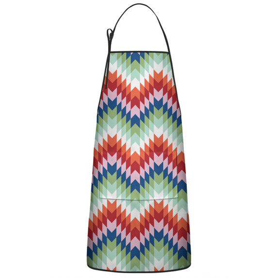 Colorful Stripe Bib Apron with Pocket Chef Aprons Waterproof Bib Aprons for Women Men Chef Cooking Aprons for Kitchen Cool BBQ Grilling