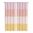 thumbnail image 1 of Colorful Stripe Kitchen Curtains 84 Inch Length, Modern Pink Red Yellow Vertical Striped Grommet Top Bedroom Living Room Curtains, Light Filtering Cafe Curtain Drapes 2 Panels Set 84''x84'', 1 of 9