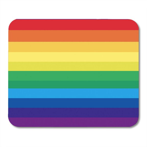 Colorful Stripe Striped Multicolored Rainbow Abstract Color Graphic Mousepad Mouse Pad Mouse Mat 9x10 inch