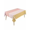 thumbnail image 1 of Colorful Stripe Table Cloth, Modern Pink Red Yellow Vertical Striped Waterproof Tablecloth for Rectangle Tables, Reusable Washable Fabric Table Cover for Restaurant Kitchen Dining Tables 60"x120", 1 of 6