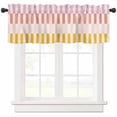 thumbnail image 1 of Colorful Stripe Valances for Windows Farmhouse Kitchen Curtains Valances Rod Pocket Valance Curtains for Kitchen Windows Modern Pink Red Yellow Vertical Striped Window Valances for Bathroom 42"x12", 1 of 6