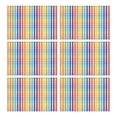 thumbnail image 1 of Colorful Striped Checkered Pattern Summer Placemats Table Placemats Set Of 6-Linen Kitchen Washable Placemats Table Mats 11.8"x17.7" Non-Slip Heat Resistant, 1 of 5