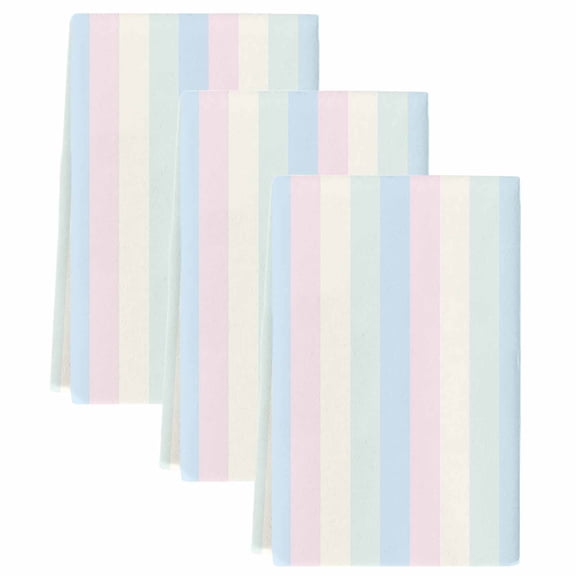 Colorful Striped Kitchen Towels Set of 3, Rainbow Color Stripes Soft Microfiber Dish Towels, Absorbent Quick-Dry Washable Dishcloths for Kitchen Cleaning, Drying Dishes, 18x28 Inches