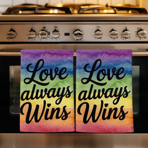 Colorful Striped Kitchen Towels Set of 4, Modern Abstract Rainbows Stripes Absorbent Dish Towels for Kitchen, Microfiber Hand Towel, Quick Drying Tea Towel for Cleaning Decorative Dishcloths