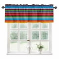thumbnail image 1 of Colorful Striped Kitchen Valances for Windows 42x12 Inch Kitchen Curtains Valances Rod Pocket Boho Rainbow Stripes Abstract Lines Bathroom Window Valances for Window Treatment Decor, 1 of 6