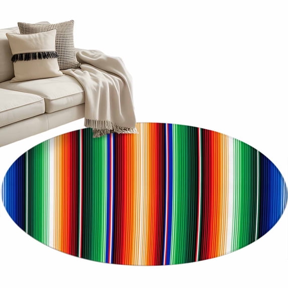 Colorful Striped Large Area Rugs for Bedroom Living Room, Soft Non Slip ...