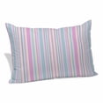 thumbnail image 1 of Colorful Striped Pillow Covers, Linen Long Throw Pillow Case, Pink Blue Yellow Abstract Vertical Lines Holiday Pillow Protector Decorative Cushion Cover for Living Room/Bedroom 24" x 36", 1 of 8