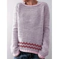 thumbnail image 1 of Women's Oversized Crewneck Knit Sweater - Long Sleeve Pullover Soft Fabric for Casual Daily Wear, 1 of 7