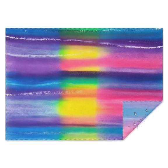 Colorful Striped Tie Dye Pattern Rectangle Tablecloth 60"x84",Waterproof Polyester Rectangle Table Cloth, Wipeable Spillproof Polyester Tablecloth for Dining, Camping, Indoor and Outdoor