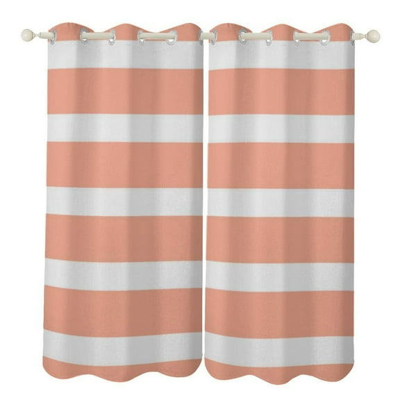 Colorful Stripes 2 Panels Blackout Curtains for Bedroom Living Room Drapes Kitchen Room Window Blackout Curtain Grommet