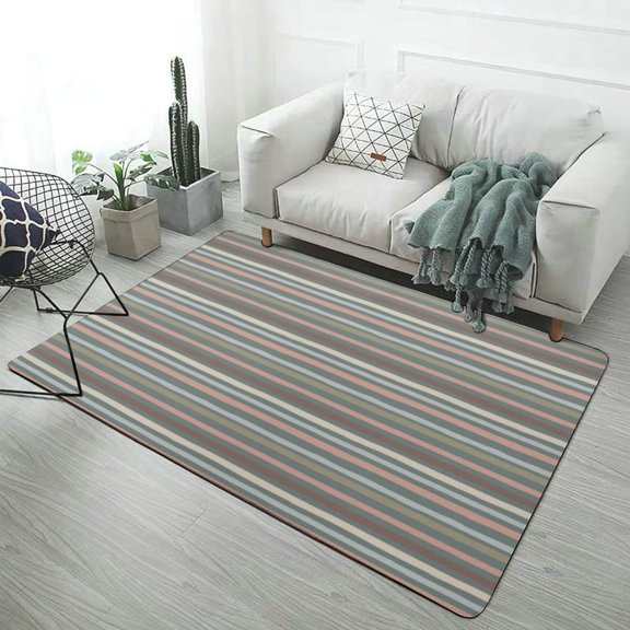 Colorful Stripes Carpet for Home Decoration Rugs for Bedroom Room Living Room Bathroom Entrance Door Non-slip Comfort Mat