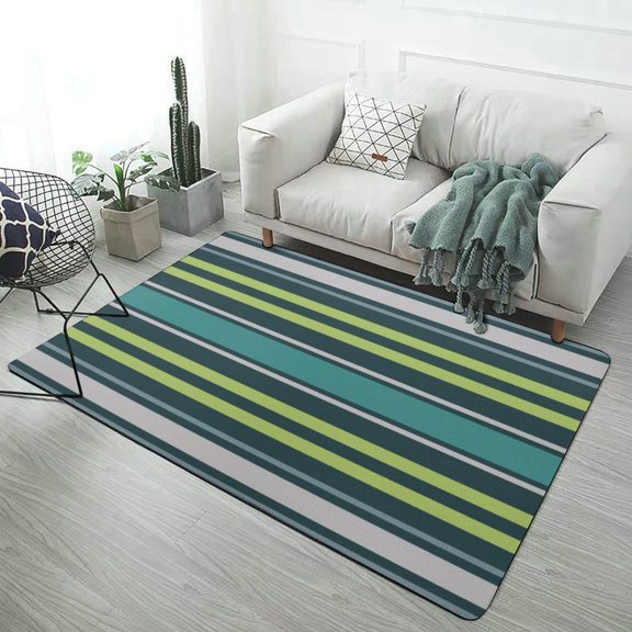 Colorful Stripes Carpet for Home Decoration Rugs for Bedroom Room Living Room Bathroom Entrance Door Non-slip Comfort Mat