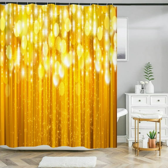 Colorful Stripes Printed Shower Curtain Sparkling Bathroom Curtain With Hook Waterproof Polyester Bath Screen