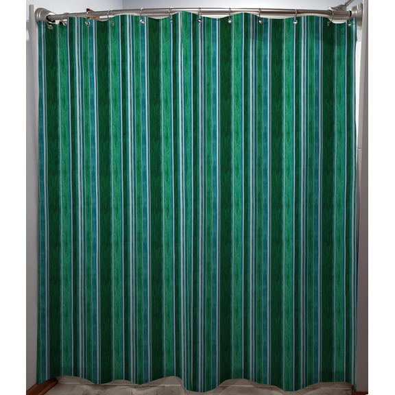 Colorful Stripes Shower Curtain by Penny's Needful Things (Green)