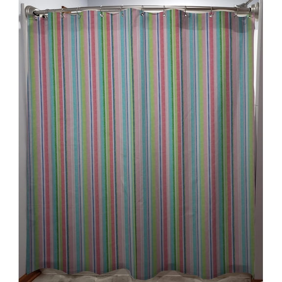 Colorful Stripes Shower Curtain by Penny's Needful Things (Pastel)