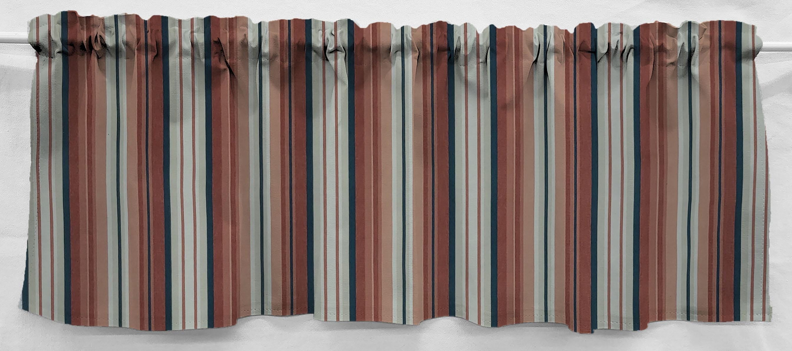 Rust Valance Colorful Stripes Valance by Penny's Needful Things (One Valance Panel ...