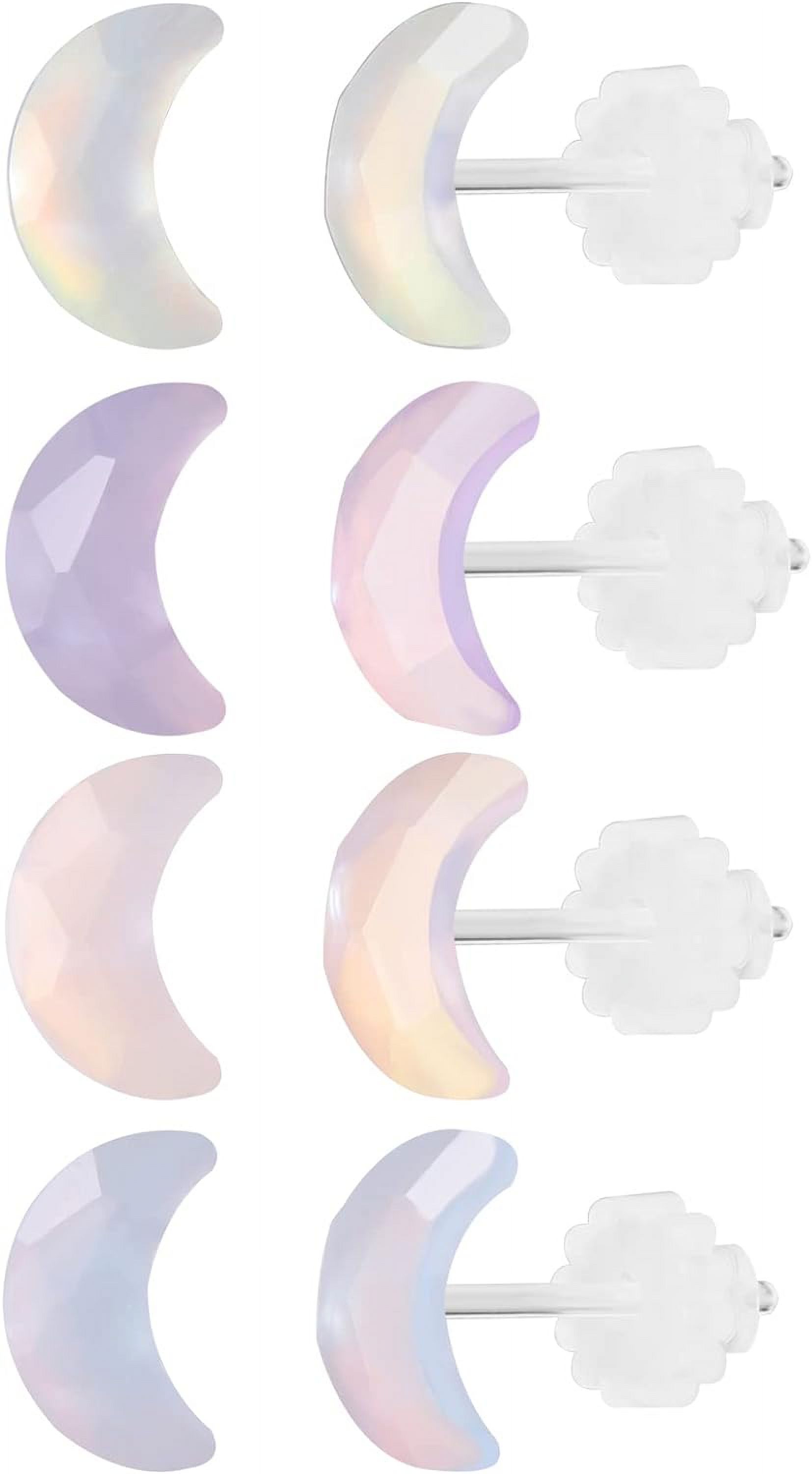 UMEFONE Colorful Stud Earrings Set Plastic Earrings Cute Clear Earrings Kawaii Hypoallergenic Earrings For Women Multipack[z1081]