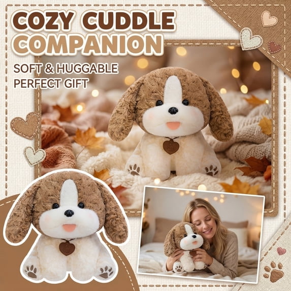 Colorful Stuffed Animal Puppy Dog Plush Soft Cuddly Birthday Valentines Gift for All Ages and All Ages Snuggle Plush Stuffed Animals for Home Decor Play