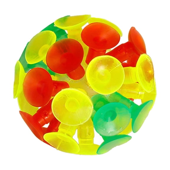 Colorful Suction Cup Catch Ball for Outdoor Toss and Catch Game, 2.4in Diameter