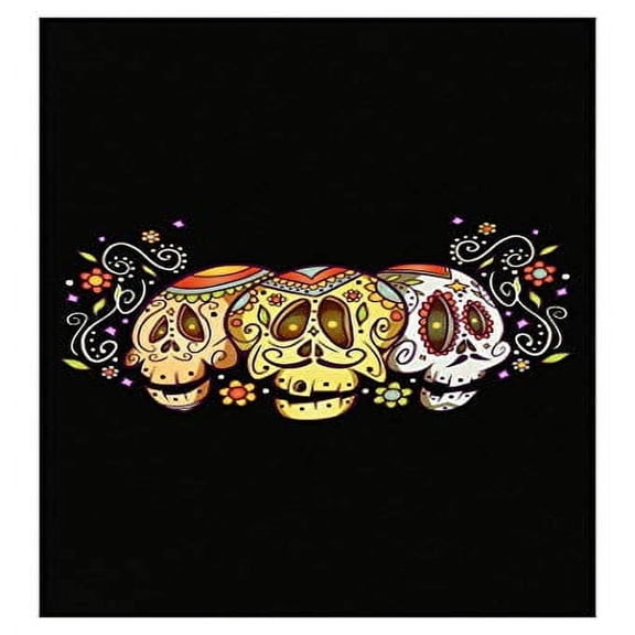 Colorful Sugar Skull Poster - Wall Decor for Tribute to Loved Ones Gift
