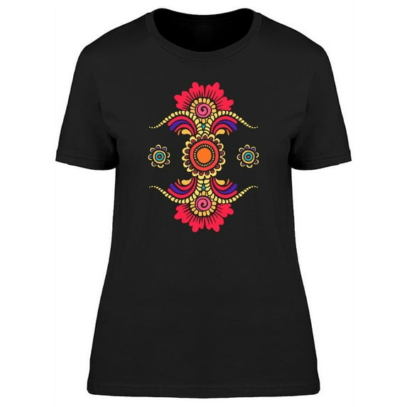 Colorful Summer Floral Paisley T-Shirt Women -Image by Shutterstock, Female Large
