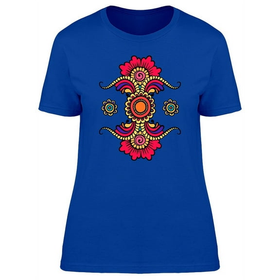 Colorful Summer Floral Paisley T-Shirt Women -Image by Shutterstock, Female Medium