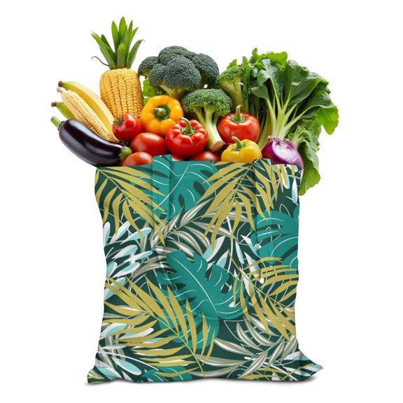 Colorful Summer Floral Print Canvas Bag, Reusable Lightweight Tote for Women, Perfect for Beach or Travel