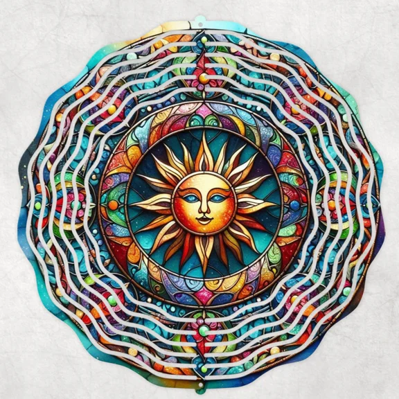 Colorful Sun 10" Wind Spinner