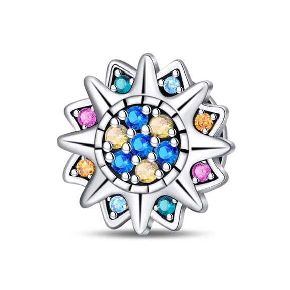 Colorful Sun Charm, Compatible with Most Bracelet, Charm for Bracelet