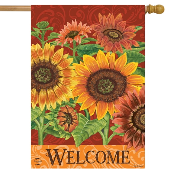 Briarwood Lane Colorful Sunflowers Fall House Flag