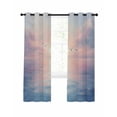 thumbnail image 1 of Colorful Sunset Ocean Seagull Blackout Curtains for Bedroom Living Room, Oil Painting Cloudy Sky 63 In Long Thermal Insulated Room Darkening Drapes Grommet Window Treatments, 52 x 63 In, 1 of 9
