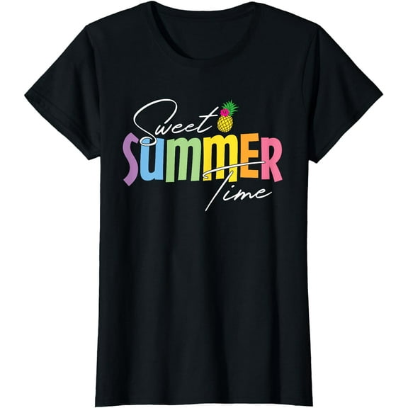 Colorful Sweet Summer Time Graphic T-Shirt