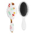 thumbnail image 1 of Colorful Sweet Treats Hair Brush, Ice Cream Dessert Pattern Detangling Paddle Brush, Stylish Design for Comfortable Hair Care, 1 of 2