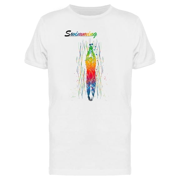 Colorful Swimming Design T-Shirt Men -Image by Shutterstock, Male Medium