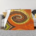 Colorful Swirl Throw Blanket for Couch, Soft Comfy Warm Plush Throw