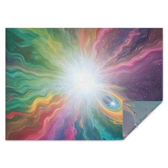 Colorful Swirl Tie Dye Pattern Rectangle Tablecloth 60"x84",Waterproof Polyester Rectangle Table Cloth, Wipeable Spillproof Polyester Tablecloth for Dining, Camping, Indoor and Outdoor