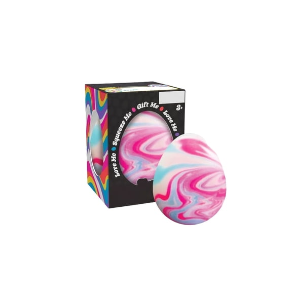 Colorful Swirlie Egg Squishy, Relief Toy Soft Novelty Fidget Toy Help for Relax Focus Autism ADHD Durable Sensory Toys Stress Balls Party Favors Easter Basket Stuffers