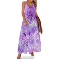 thumbnail image 1 of Colorful Swirls Tie-dye Design Sleeveless Dress Woman Fashion Long Dresses Women's Summer Suit Dress 2025, 1 of 7