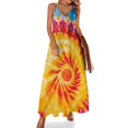 thumbnail image 1 of Colorful Swirls Tie-dye Fine Art Sleeveless Dress Summer Dress Woman 2025, 1 of 7