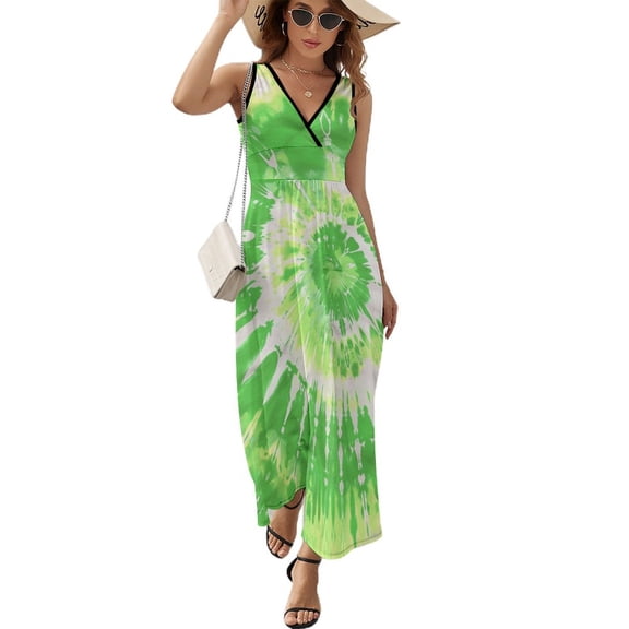 Colorful Swirls Tie-dye Pattern Design Sleeveless Dress Summer Clothes for Women Women's Clothing 2025