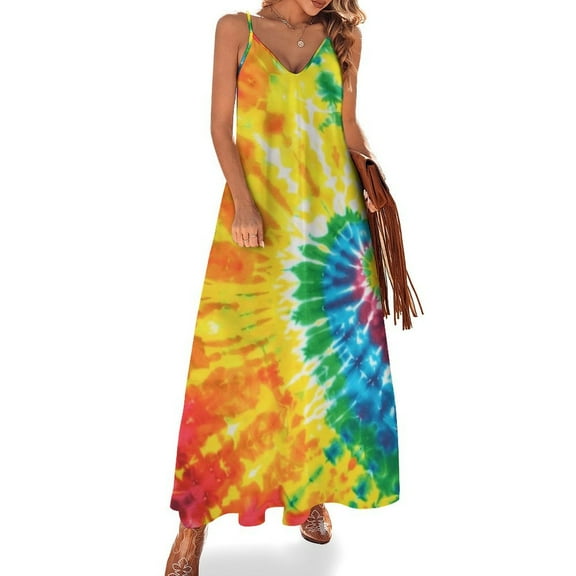 Colorful Swirls Tie-dye Sleeveless Dress Women's Luxury Party Dress Birthday Dresses for Women