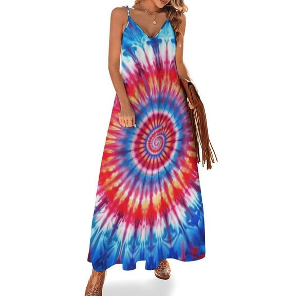 Colorful Swirls Tie-dye Sleeveless Dress Women's Luxury Party Dress Birthday Dresses for Women