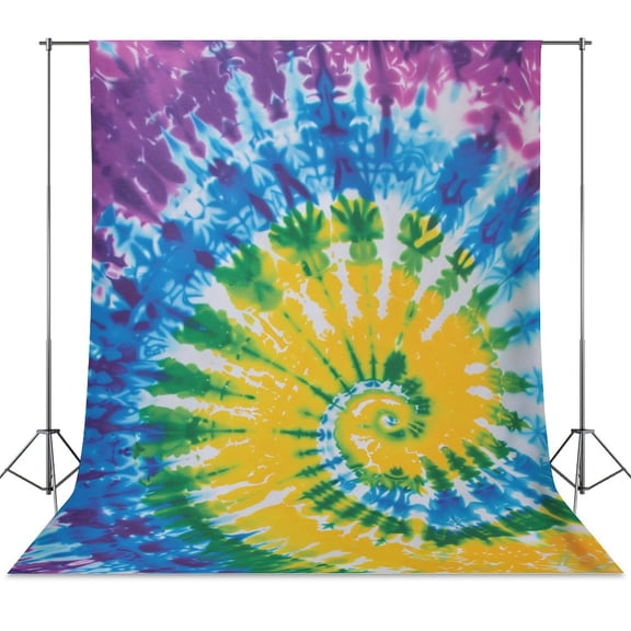Colorful Swirls Tie-dye Spring Wall Backdrop Background Floral Backdrops 5x7FT