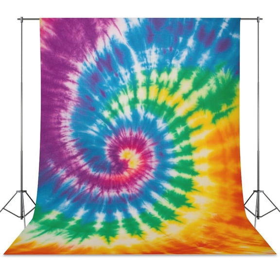 Colorful Swirls Tie-dye Spring Wall Backdrop Background Floral Backdrops 5x7FT