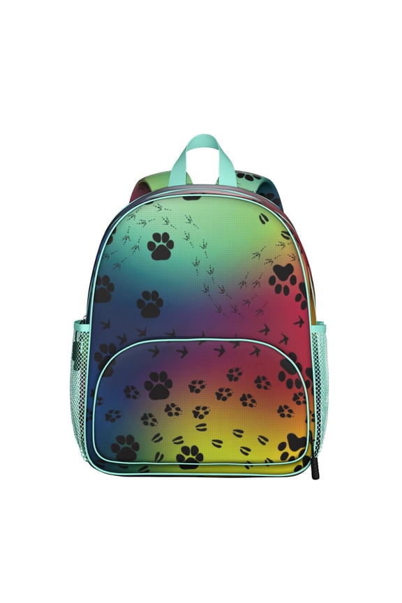 Colorful Symmetrical Plaid Stripes Breathable Padded Adjustable Daypack
