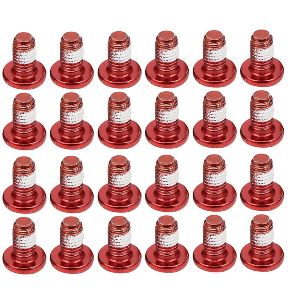 Colorful T25 Bike Disc Brake Screws Set, M5x10mm Steel, High Wear Resistance, Red, 24 Pieces