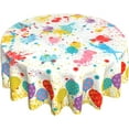 thumbnail image 1 of Colorful Table Cloth 60" Round, Paint Splatter Graffiti Theme Tablecloth, Washable,Reusable Table Cloths for Buffet Table,Parties,Holiday Dinner,Birthday,Wedding & More, 1 of 6