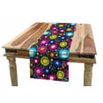 thumbnail image 1 of Colorful Table Runner, Doodle Style Lively Colored Daisy Blooms Cheerful Fun Garden Composition, Dining Room Kitchen Rectangular Runner, 3 Sizes, by Ambesonne, 1 of 2